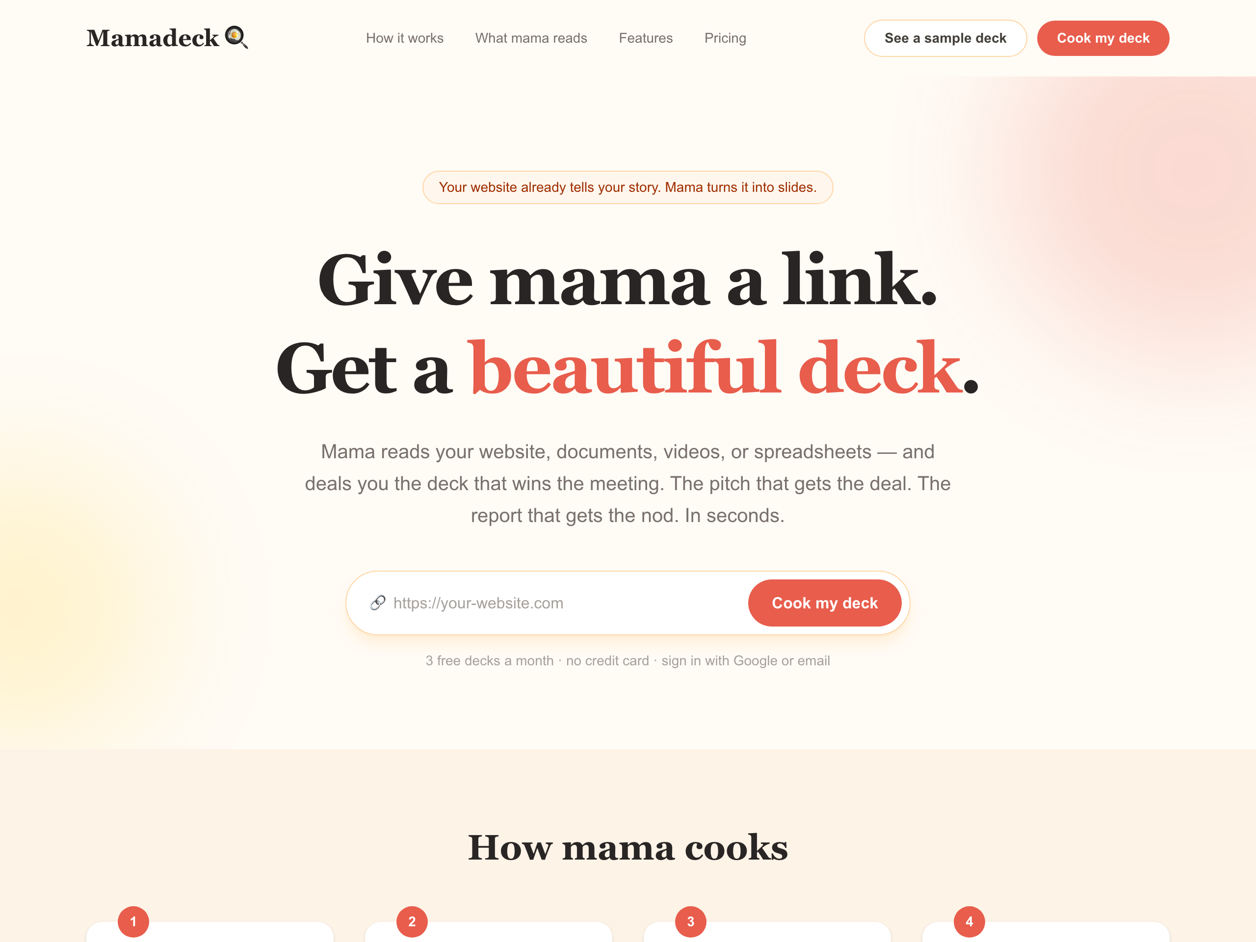 Mamadeck - Give mama a link, get a beautiful deck